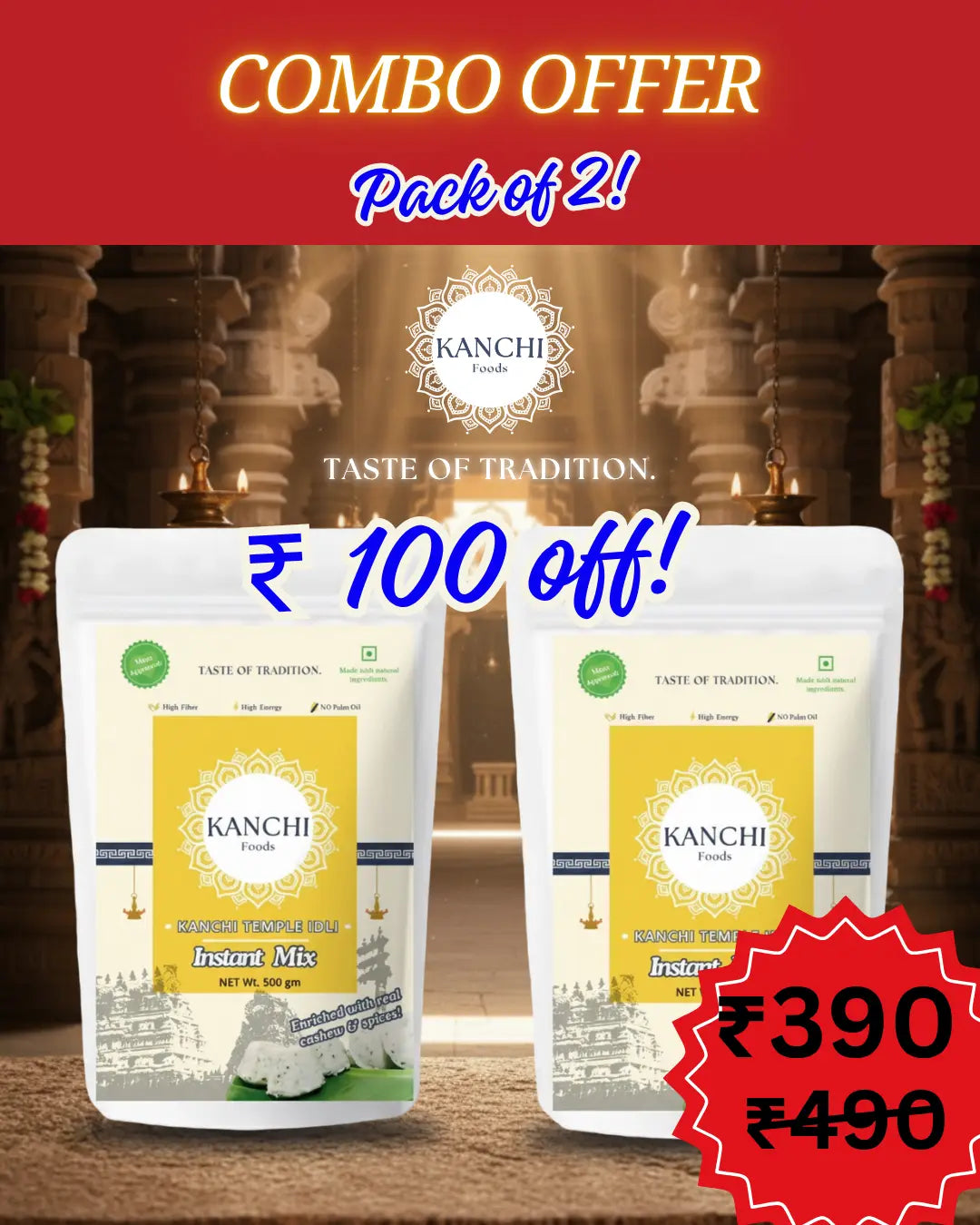 Temple idli combo pack KANCHI FOODS